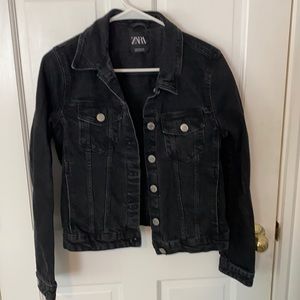 Zara black denim jacket. Size M.